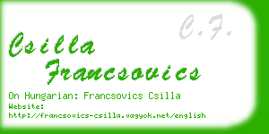 csilla francsovics business card